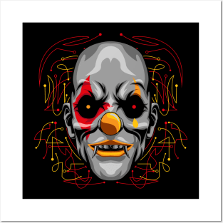 clown smile vector Posters and Art